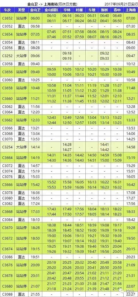 金山4路最新时刻表,金山4路最新运行时刻